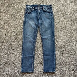 Steve's Jeans Men's 32x32 Stretch Denim Straight Leg Medium Wash Blue Jeans